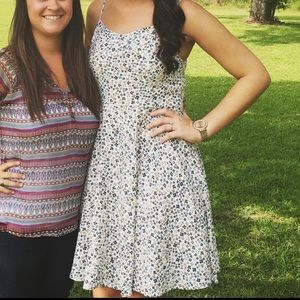 Adjustable spagetti strap floral dress